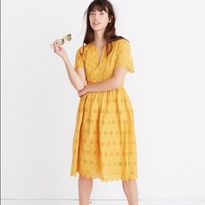 Madewell Scalloped Eyelet Midi Dress